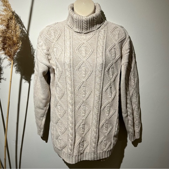 Vintage Blueberry Hill Cotton , Turtleneck Sweater , Sz M - Picture 2 of 6